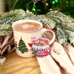 Tasse personnalisée « 3-6 Gingerbread Cocoa » à double impression, décoration de Noël avec prénom, objet de décoration d'intérieur, cadeau de Noël pour la famille et les amis