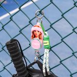 Personalized Photo to AI Character Pickleball Tennis Baseball Bag Holder Tag with Name Game Birthday Gift for Ball Sports Lovers