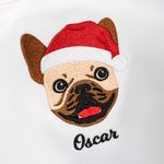 Personnalisé 1-3 Pet Face Photos Soft T-shirt Sweatshirt Hoodie avec Nom brodé Anniversaire Noël Cadeau pour les amoureux des animaux de compagnie