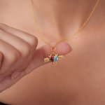 Collana personalizzata con zircone colibrì con pietra di nascita Gioielli delicati Regalo di compleanno e anniversario per le donne amanti dei colibrì