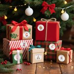 Spersonalizowane wodoodporne naklejki Święty Mikołaj z piernika z imieniem Christmas Festival Party Prezent dla rodziny i przyjaciół