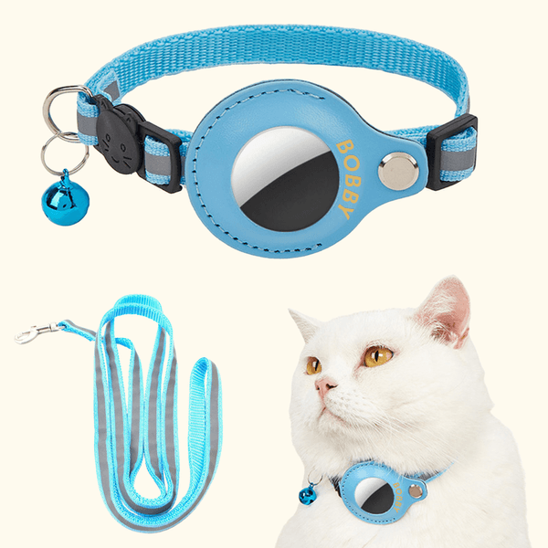 Personalized Multicolor Reflective Pet Collar with Air Tag Holder and Name Outdoor Accessories Pet Party Birthday Gift for Pet Owners