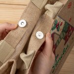 Sac en toile de jute personnalisé avec nom Noël Utilisation quotidienne Cadeau pour la famille Amis