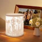 Personalised 3D Printed 1-2 Photos Luminous Relief Translucent Light Home Decoration Birthday Memorial Condolence Gift for Family Friends
