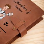 Personalizzato personaggio dei cartoni animati in pelle PU A5 Copertina del taccuino con nome Uso quotidiano Compleanno Regalo di Natale per l'amante della cucina Chef