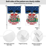 Gepersonaliseerde Kerstman Stop Hier Schoorsteen Kerstman Tuinvlag met Tekst Yard Porch Decor Kerstcadeau voor familie tuinliefhebbers