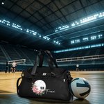Sac de sport avec compartiment à chaussures et bandoulière Cadeau d'anniversaire pour les femmes aimant le volley-ball