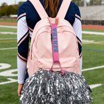 Porte-pommes multicolore réglable avec nom pailleté Accessoire d'entraînement pour les pom-pom girls Cadeau de match pour les pom-pom girls