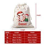 Sac en toile avec cordon de serrage avec nom Cadeau de Noël pour les amis et la famille