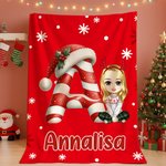 Tutti i miei cari vicini con un abbraccio - Coperta morbida personalizzata con nome e personaggio animato