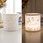 Personalised 3D Printed 1-2 Photos Luminous Relief Translucent Light Home Decoration Birthday Memorial Condolence Gift for Family Friends
