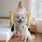 Personalisierte niedlichen Cartoon Hund Pfote drucken weiche Decke mit Namen Home Decor Geburtstagsgeschenk für Tierbesitzer Liebhaber werfen