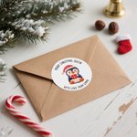 Spersonalizowane wodoodporne naklejki Święty Mikołaj z piernika z imieniem Christmas Festival Party Prezent dla rodziny i przyjaciół