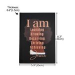 Spersonalizowany kubek ceramiczny z imieniem i nazwiskiem I Am Unstoppable Black Woman Journal Notebook Codzienne użytkowanie Motywacyjny prezent urodzinowy dla kobiet