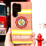 Personalized Maltese Cross Firefighter Uniform Glossy Matte Phone Case with Name for iPhone Samsung Thanksgiving Day Birthday Gift for Firefighters