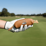 Personalised Golf Elements PU Leather Multicolour Portable Golf Storage Bag with 6 Golf Tees and Name Sports Birthday Gift for Golf Players