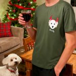 Personnalisé 1-3 Pet Face Photos Soft T-shirt Sweatshirt Hoodie avec Nom brodé Anniversaire Noël Cadeau pour les amoureux des animaux de compagnie