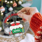 Décoration de Noël en acrylique avec nom Cadeau de Noël pour la famille
