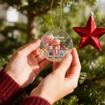 Personalisierter 2–5 Cartoon-Figur Acryl-Weihnachtsanhänger mit Namen Band Schneeflocken Haus Deko Weihnachtsgeschenk für Schwestern Beste Freundinnen