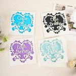 Personalised Multicolour Floral Heart Hollow Design Greeting Card with Name Date and Free Envelope Wedding Anniversary for Newlyweds