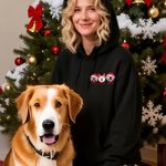Personnalisé 1-3 Pet Face Photos Soft T-shirt Sweatshirt Hoodie avec Nom brodé Anniversaire Noël Cadeau pour les amoureux des animaux de compagnie