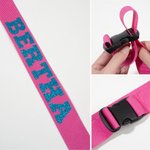 Porte-pommes multicolore réglable avec nom pailleté Accessoire d'entraînement pour les pom-pom girls Cadeau de match pour les pom-pom girls