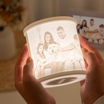 Personalised 3D Printed 1-2 Photos Luminous Relief Translucent Light Home Decoration Birthday Memorial Condolence Gift for Family Friends