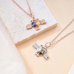 Collana personalizzata con zircone colibrì con pietra di nascita Gioielli delicati Regalo di compleanno e anniversario per le donne amanti dei colibrì