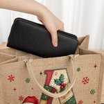 Sac en toile de jute personnalisé avec nom Noël Utilisation quotidienne Cadeau pour la famille Amis