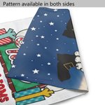Gepersonaliseerde Kerstman Stop Hier Schoorsteen Kerstman Tuinvlag met Tekst Yard Porch Decor Kerstcadeau voor familie tuinliefhebbers