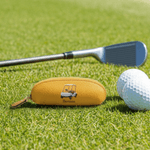 Personalised Golf Elements PU Leather Multicolour Portable Golf Storage Bag with 6 Golf Tees and Name Sports Birthday Gift for Golf Players
