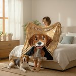 Personalisierte niedlichen Cartoon Hund Pfote drucken weiche Decke mit Namen Home Decor Geburtstagsgeschenk für Tierbesitzer Liebhaber werfen