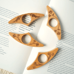 Porte-pages en Bois Personnalisé avec Fleur de Naissance et Nom Gravés Cadeau d Anniversaire pour Amateurs de Livres