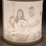 Personalised 3D Printed 1-2 Photos Luminous Relief Translucent Light Home Decoration Birthday Memorial Condolence Gift for Family Friends