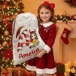 Sac en toile avec cordon de serrage avec nom Cadeau de Noël pour les amis et la famille