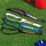 Porte-pommes multicolore réglable avec nom pailleté Accessoire d'entraînement pour les pom-pom girls Cadeau de match pour les pom-pom girls