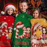 Tutti i miei cari vicini con un abbraccio - Coperta morbida personalizzata con nome e personaggio animato