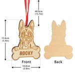 Personalised Engraved Dog Bone Wooden Christmas Ornament with Name Home Decor Christmas Gift for Dog Owners Lovers