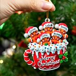 Tasse personnalisée « 3-6 Gingerbread Cocoa » à double impression, décoration de Noël avec prénom, objet de décoration d'intérieur, cadeau de Noël pour la famille et les amis