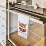Personalized 2-20 Gingerbread Men Cocoa Mug Waffle Kitchen Towel with Name and Surname Christmas Gift for Family Friends