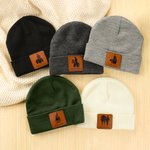 Personalized Multicolour Horse Photo Knitted Beanie Hat with Name Daily Accessories Birthday Gift for Horse Lovers Riders 3