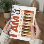 Personlig God Says Bibelvers A5 Spiralbok med navn og 120 linjerte sider Bursdagsgave til familie, venner og kristne