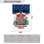 Gepersonaliseerde Kerstman Stop Hier Schoorsteen Kerstman Tuinvlag met Tekst Yard Porch Decor Kerstcadeau voor familie tuinliefhebbers