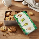 Boîte à Biscuits en Métal Alimentaire Personnalisée avec 1 à 6 Animaux de Dessin Animé Photos et Noms Cadeau Noël pour Enfants Famille