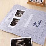 Personlig bärbar filt förvaring av graviditetstestrapporter Dokumenthållare med broderat namn Första mors dag-present för gravida kvinnor