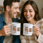 Personlig Gud sier bibelvers 11 oz 15 oz keramisk kaffekrus med navn bursdag julegave til familie venner kristne