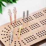 Spersonalizowane metalowe kołki do gry w Cribbage z imieniem i nazwiskiem Prezent urodzinowy dla miłośników gry w Cribbage