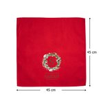 Personalisierte Weihnachtskranz Tisch Serviette aus 100% Baumwolle mit Namen und Initiale Küche Deko Weihnachtsgeschenk für Familie Freunde
