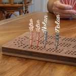 Spersonalizowane metalowe kołki do gry w Cribbage z imieniem i nazwiskiem Prezent urodzinowy dla miłośników gry w Cribbage
