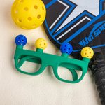 Personalisierte 3D-gedruckt Light Up Miniatur Pickleball Brille mit Text Party Dekoration Weihnachtsgeschenk für Pickleball-Liebhaber